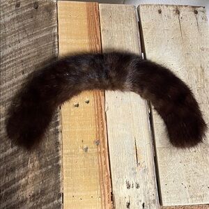 Elegant Brown Mink Fur Collar Wrap